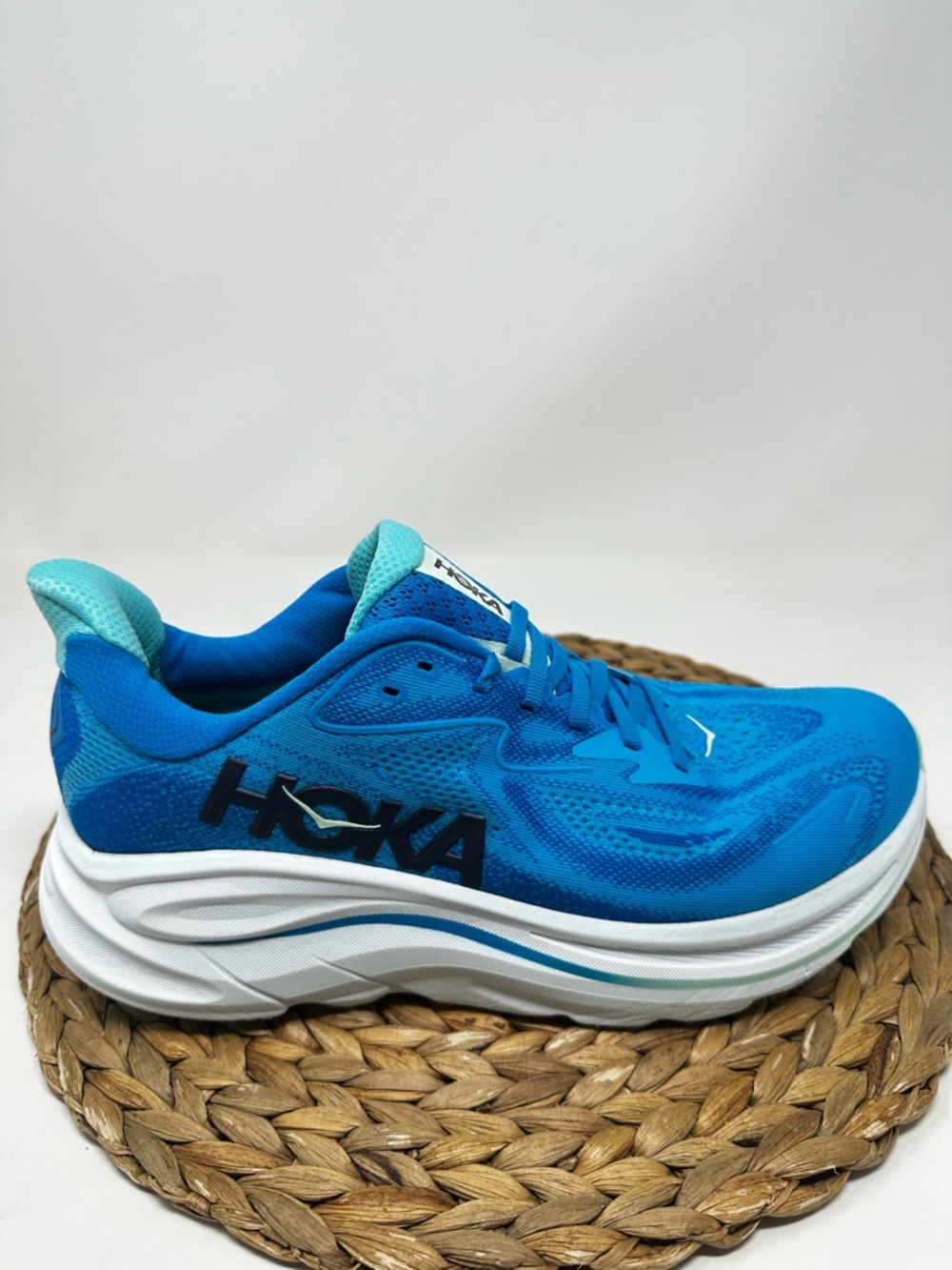 Hoka Men's Running Shoe in Blue with Teal Accents